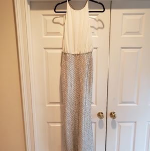 Ivory and Silver Sequin formal (2)